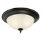Westinghouse Fixture Ceiling Flush-Mount 60W 2-Light Harwell 13In Amber Bronze Frosted Glass 6304800 - alternate 3
